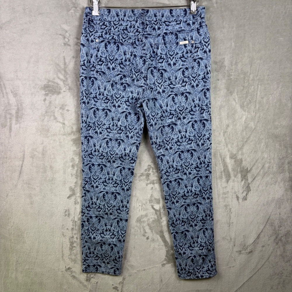 Chico's So Slimming Girlfriend Ankle Pants Paisley Bohemian Stretch Size 0 - Picture 3 of 12